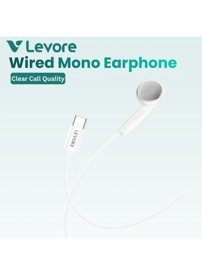 ليفور سماعة أذن أحادية سلكية من LEVORE مزودة بموصل من النوع C - Image 1